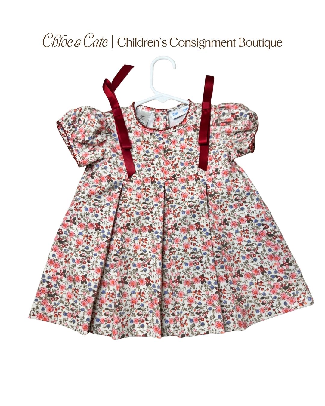 Girls Lulu Bebe Floral Dress 12 Months