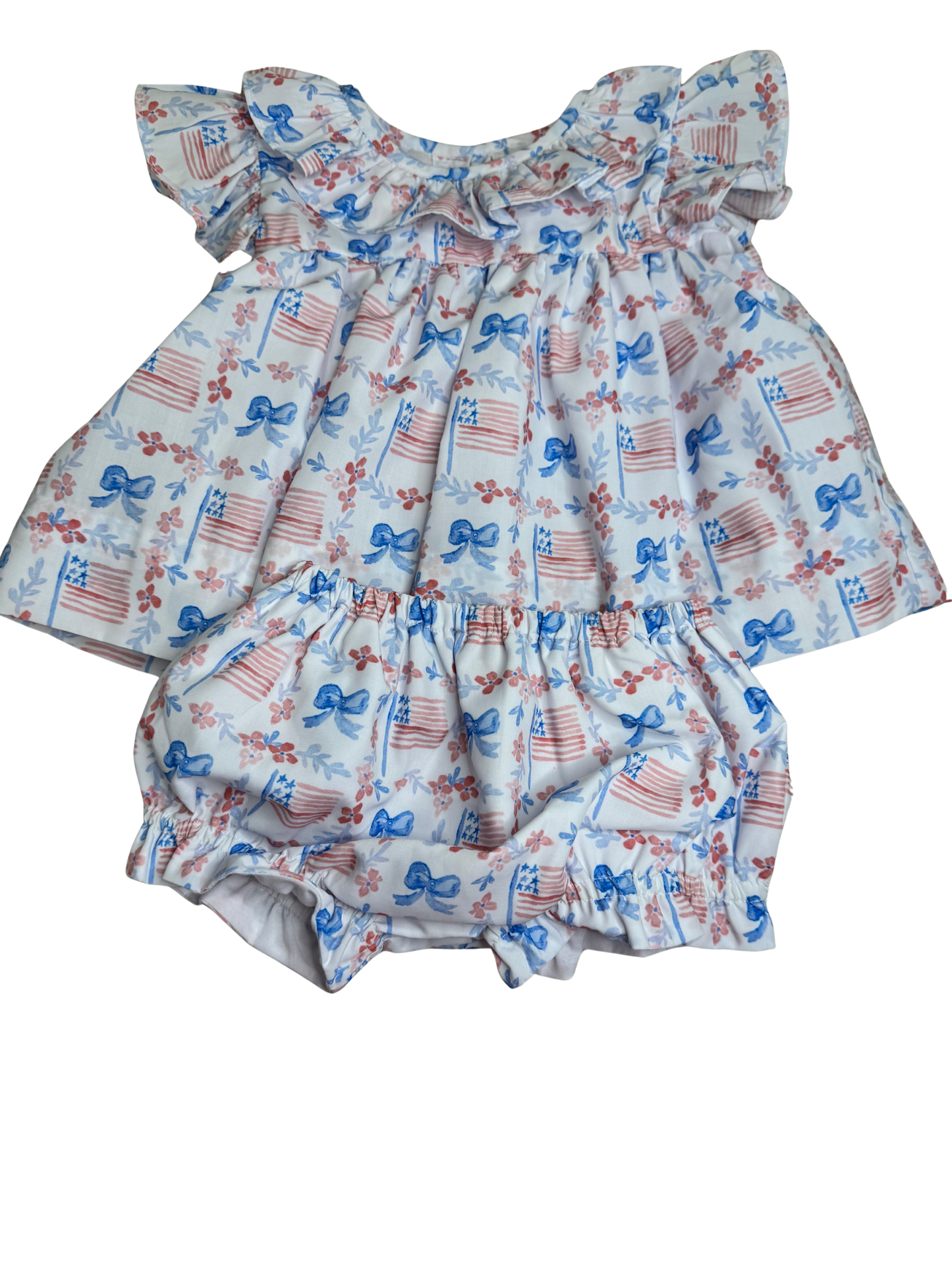 Girls Cecil and Lou Diaper Set Flags 9m