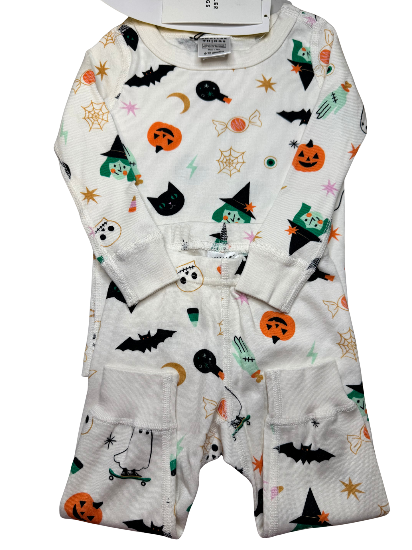 Boys Goodnight, Spooky Nights 🎃 PJs by Smaller Things Size 6-12 m