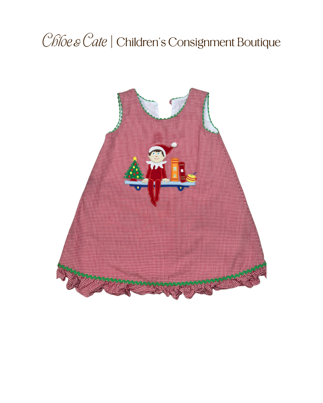 Girls Elf On a Shelf Dress 18 Months
