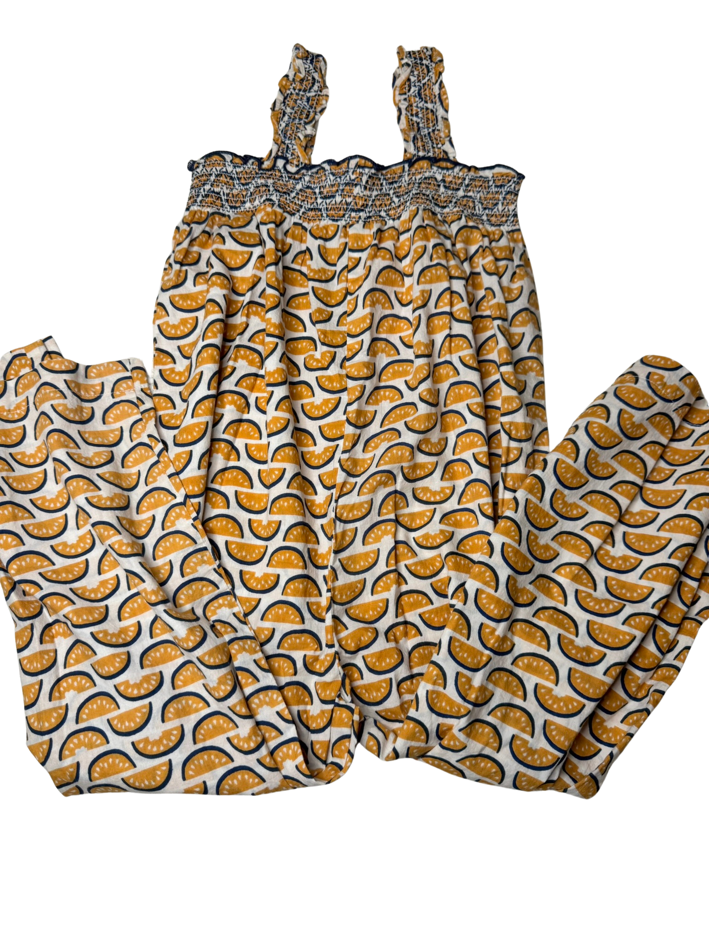 Girls Pink Chicken Wide Leg Jumpsuit 6Y