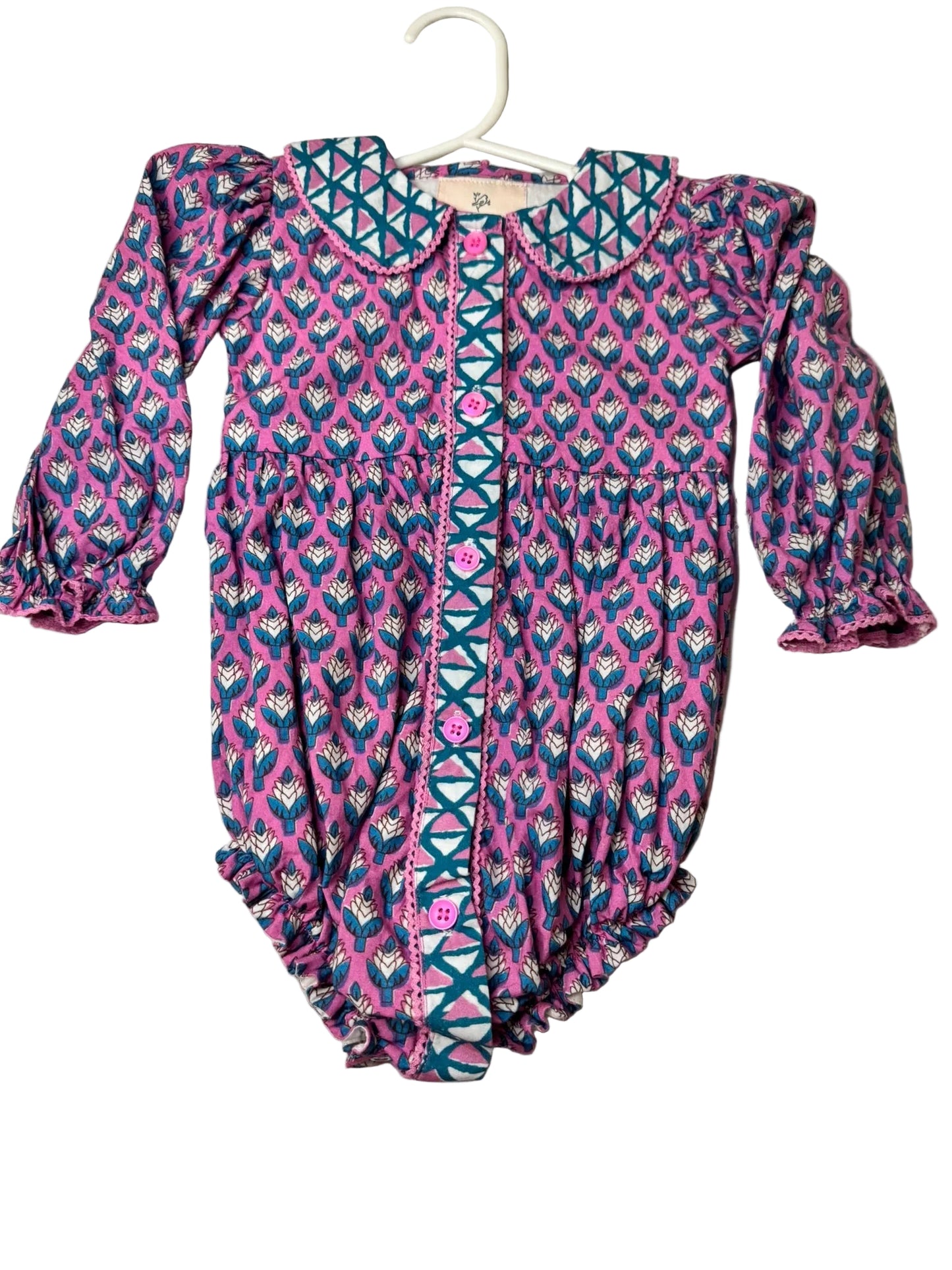 Girls Smocking Bird Bubble 9 Months