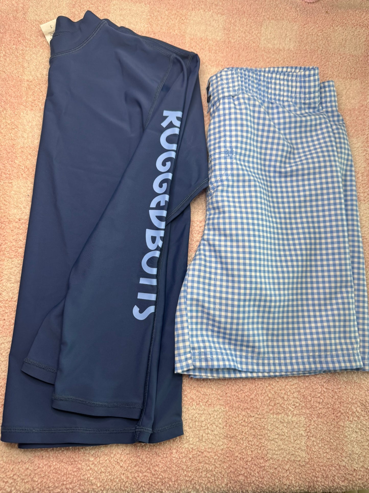 Boys Rugged Butts Swim Trunks and Shirt Size 7