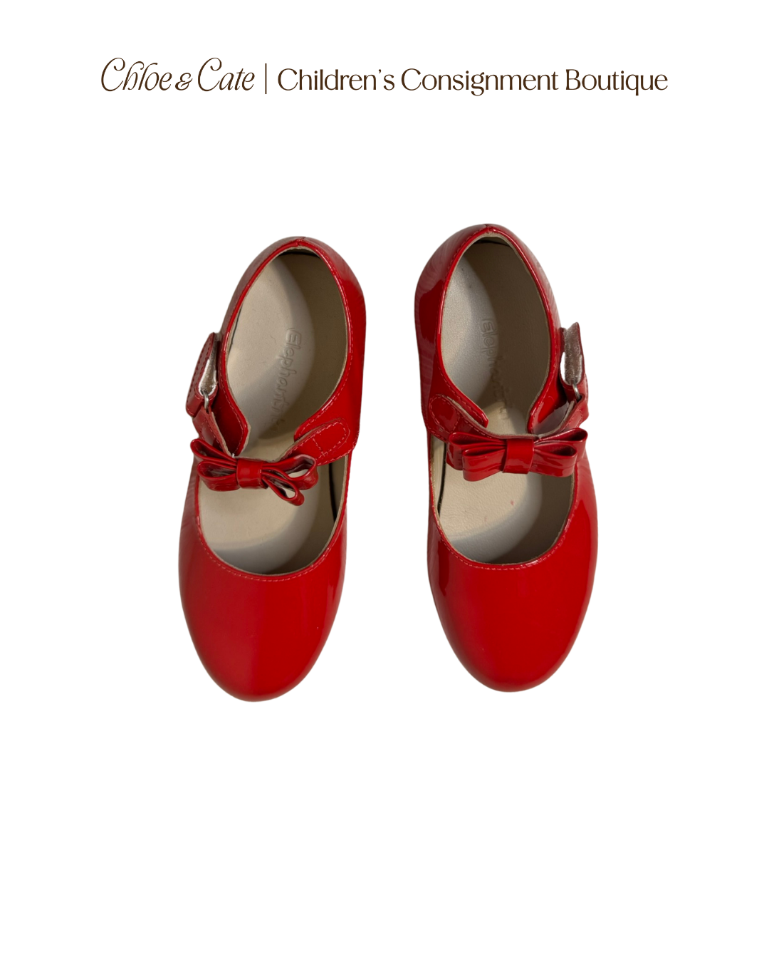 Girls Elephantito Red Shoes Size 11