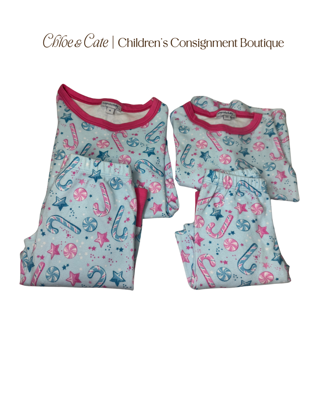 Girls Magnolia Baby Sister Set PJs Size 6 and 2