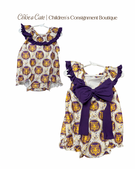 Girls Jolie Jax Boutique Tiger Splatter Bubble 6-12 Months New with Tags