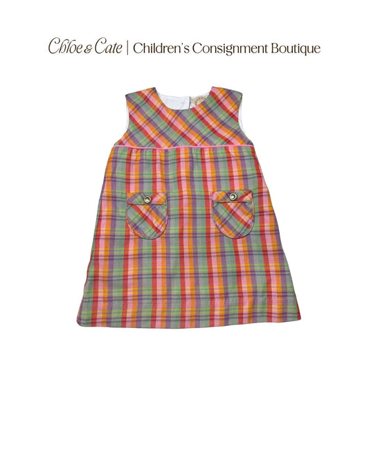 Girls Beaufort Bonnet Lincoln Park Plaid Jill Jumper Dress 4T