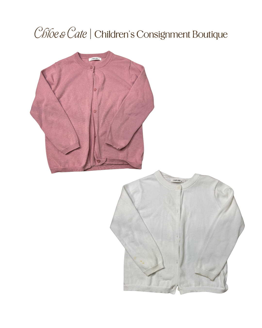 Girls Campure Cardigan Sweaters Size 5 and 6 Bundle