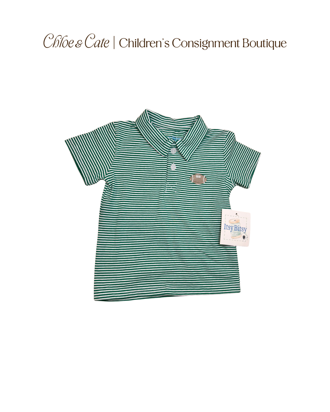 Boys Itsy Bitsy Football Tee 2T