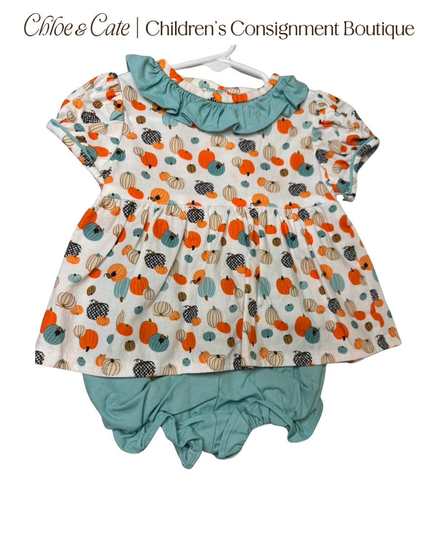 Girls Anvy Kids Pumpkin Top and Shorts Set 6M
