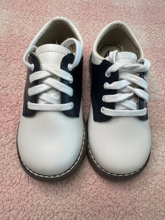 Boys Footmates White and Navy Size 6