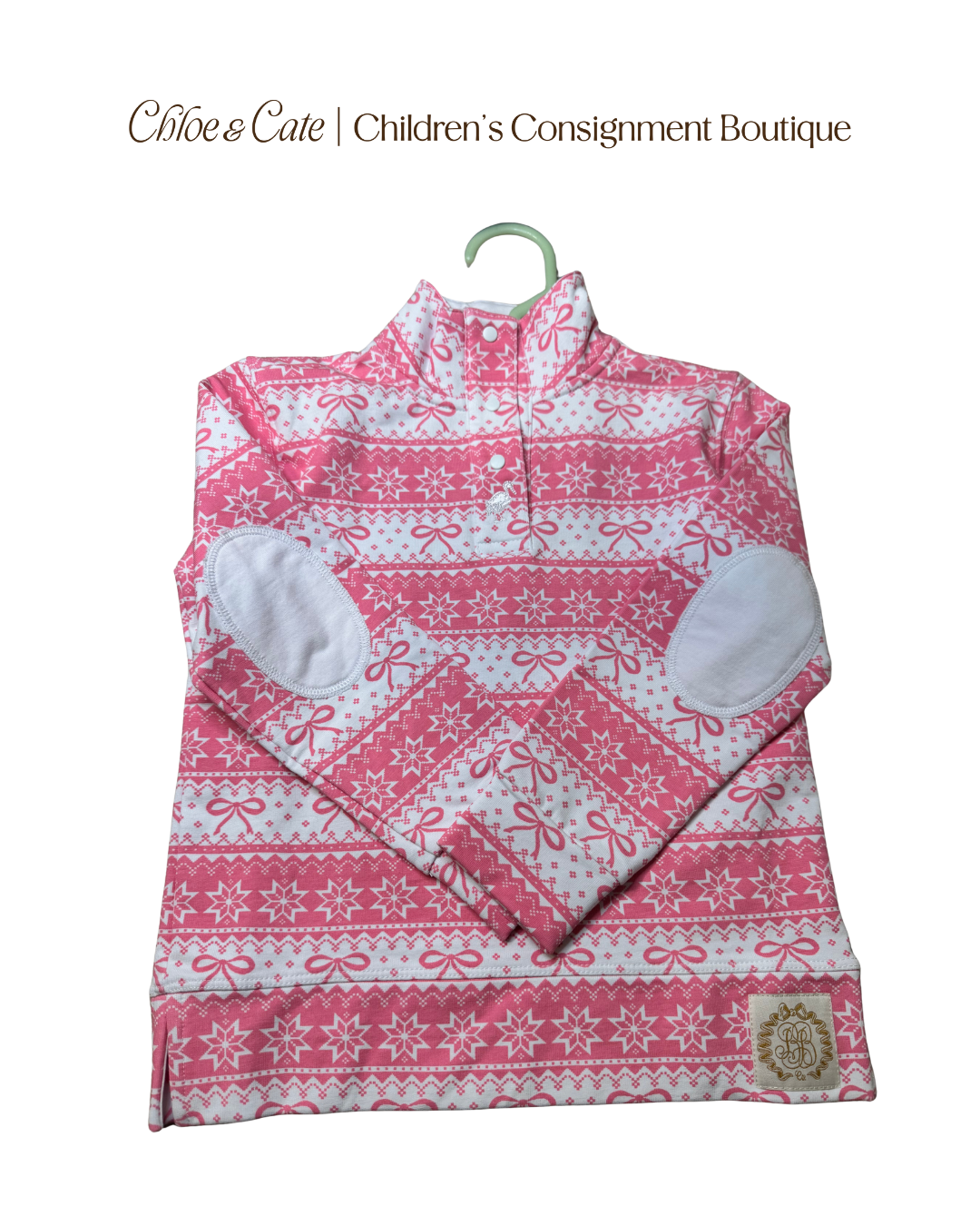 Girls The Beaufort Bonnet Co Fendieton Popped collar Pull Over - Frosty Fairisle Size 3T