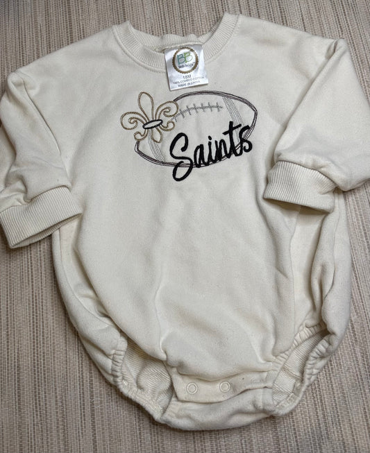 Boys Custom Saints Bubble 18 Months