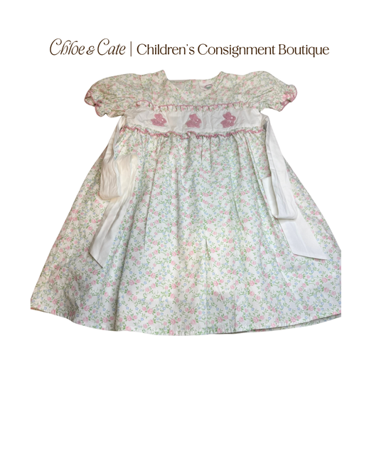 Girls Southern Smocked Company Bunny Dress 4T