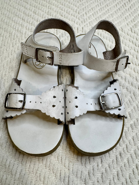 Girls White Footmates Size 11