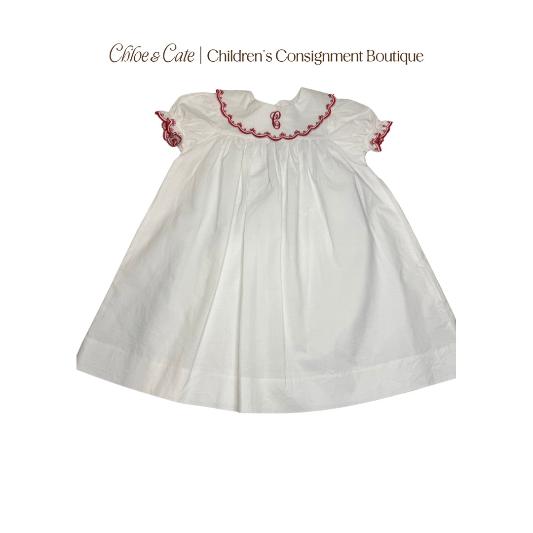Girls C White Red Dress Love Me 9 Months
