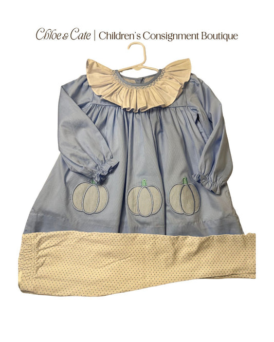 Girls Eliza James Kids Pumpkin Top and Leggings Set 3T