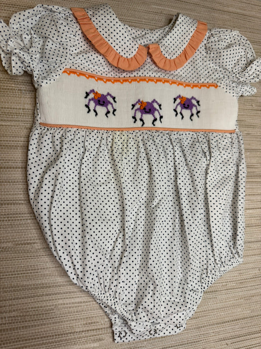 Girls Smocking Bird Spider Bubble Size 6 Months