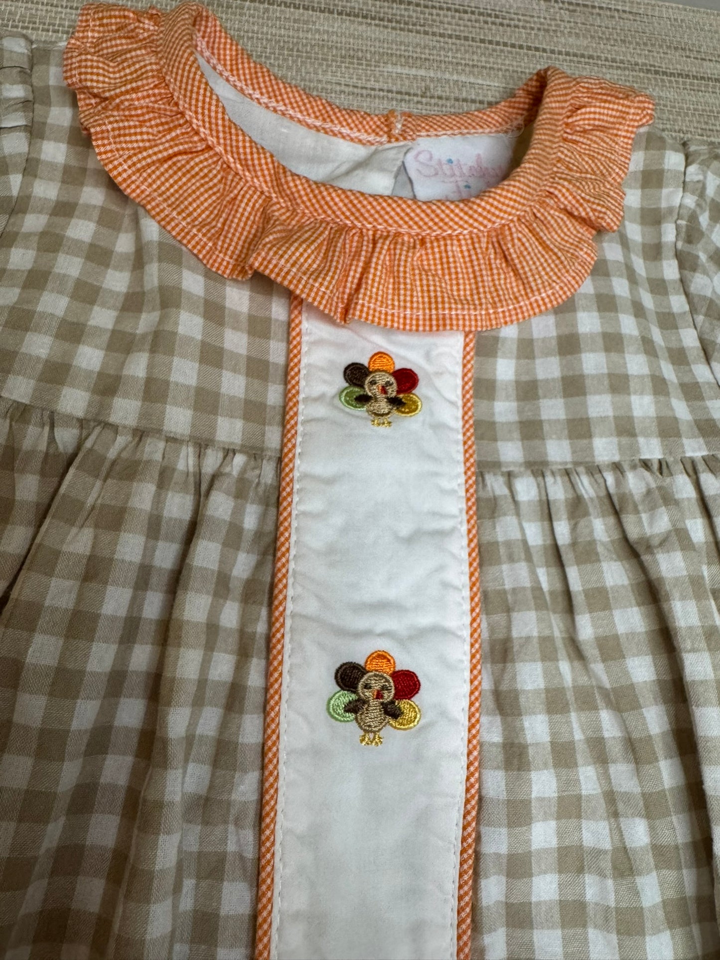 Girls Smocking Bird Bubble Size 18 Months