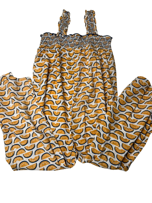 Girls Pink Chicken Wide Leg Jumpsuit 6Y