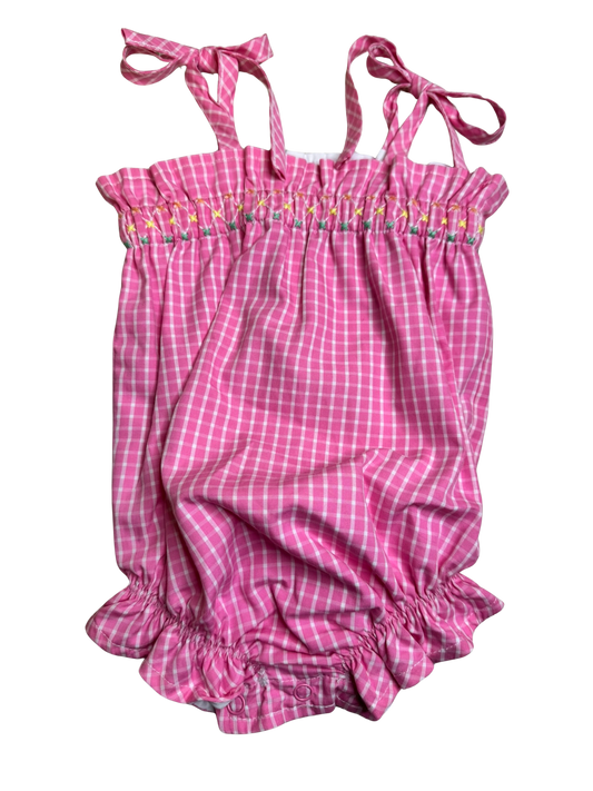 Girls The Beaufort Bonnet Co Rosey Romper 6/12M New with tags