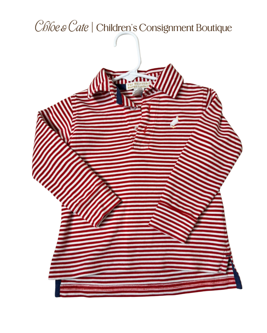 Boys TBBC Long Sleeve Prim & Proper Polo Size 3T